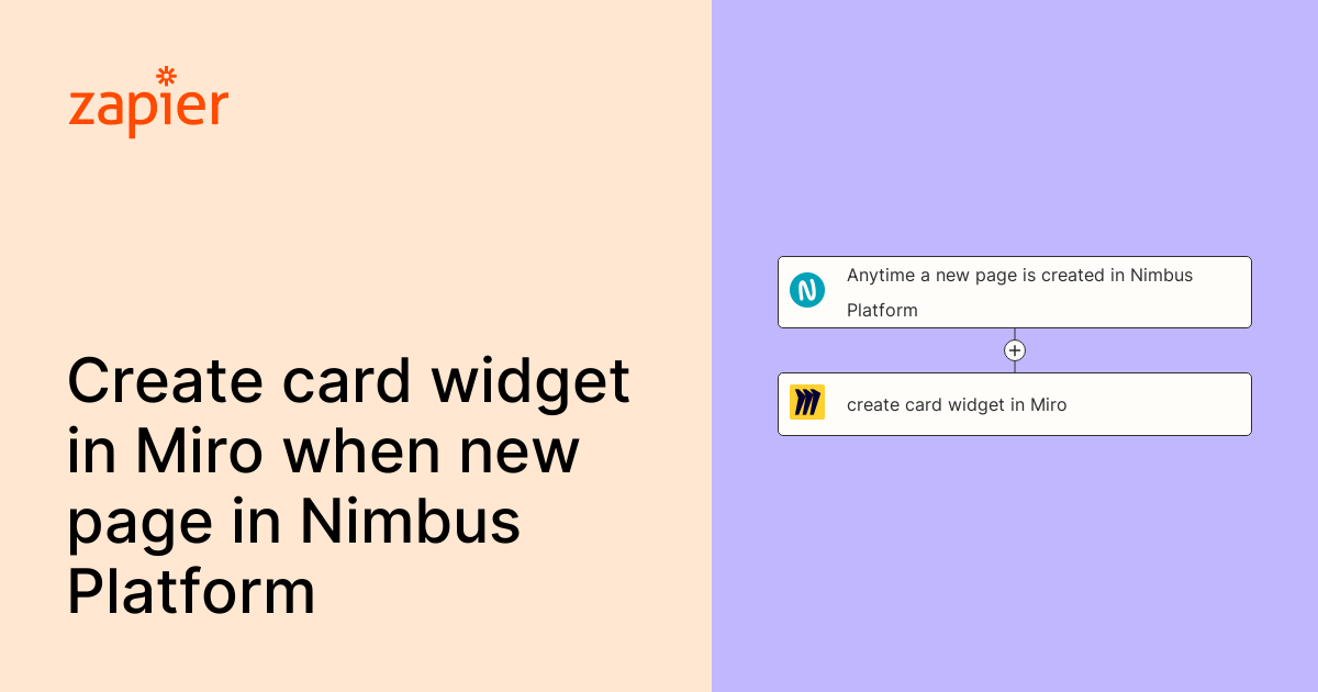 Anytime a new page is created in Nimbus Platform, create card widget in ...