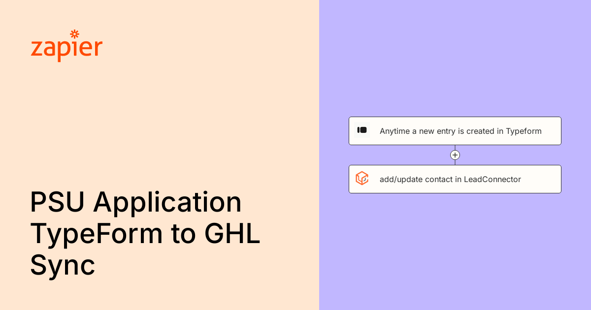 Anytime a new entry is created in Typeform, add/update contact in ...