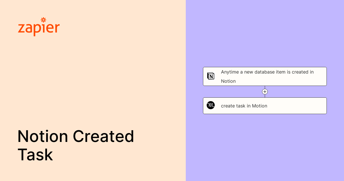 Anytime a new database item is created in Notion, create task in Motion