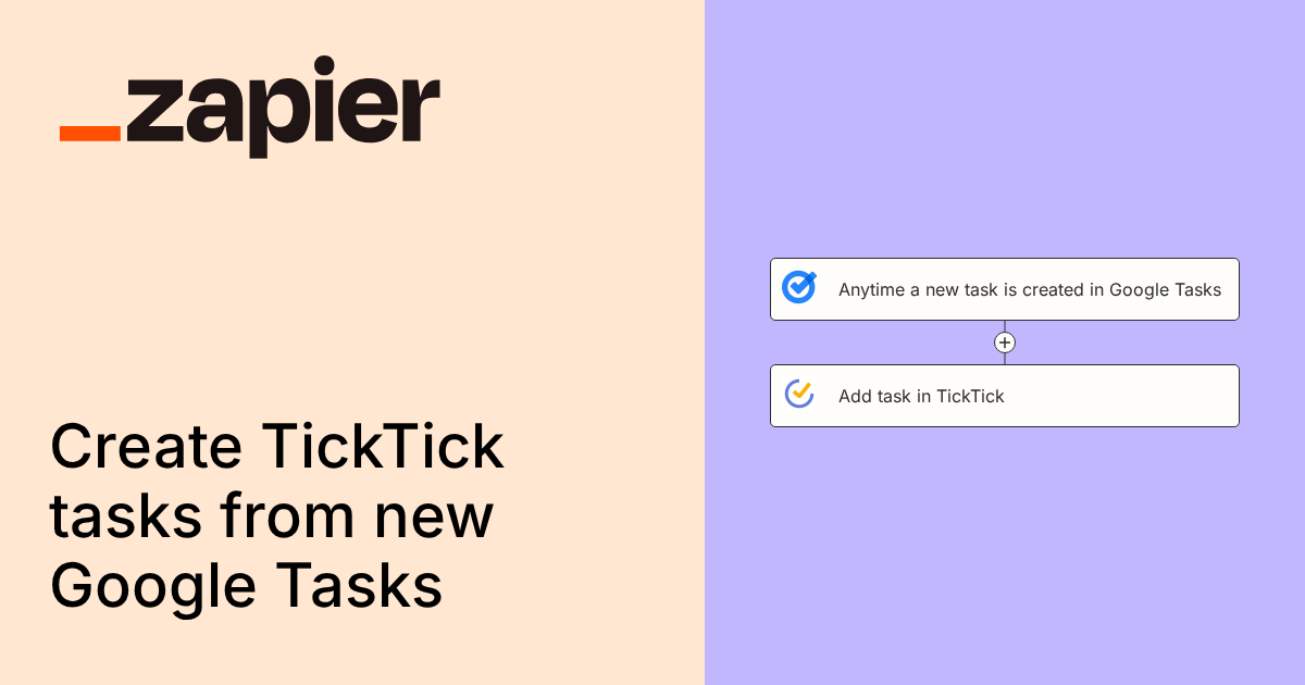 Anytime a new task is created in Google Tasks, add task in TickTick ...