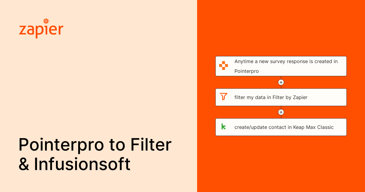 Anytime a new survey response is created in Pointerpro, filter my data