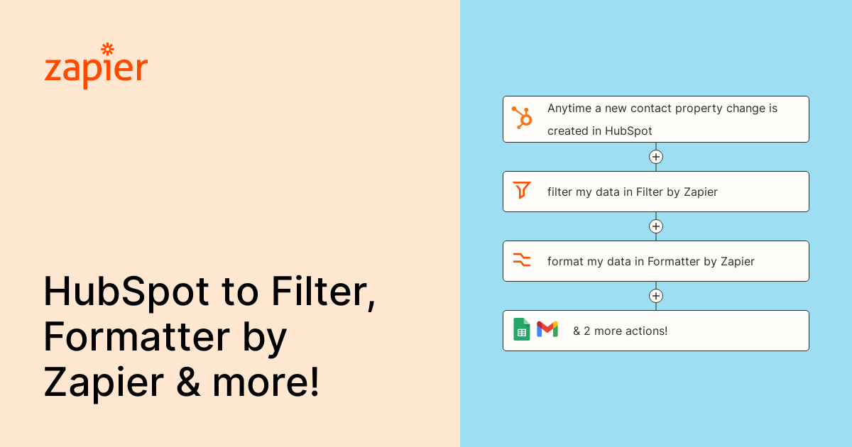 Anytime a new contact property change is created in HubSpot, filter my