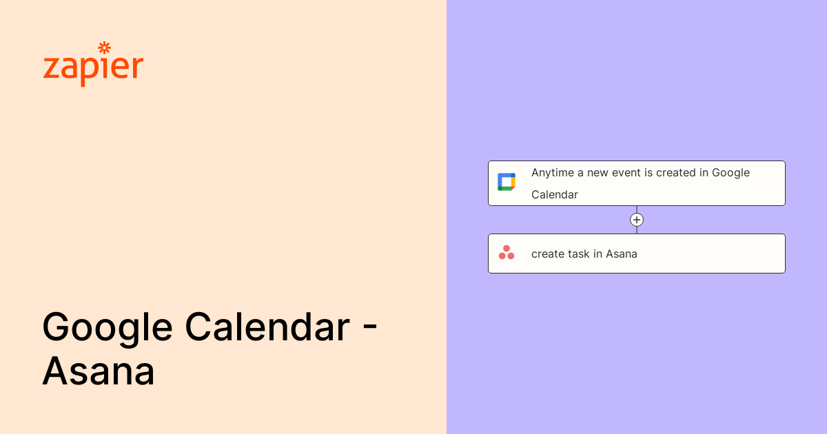 Anytime a new event is created in Google Calendar, create task in Asana. |  Zapier