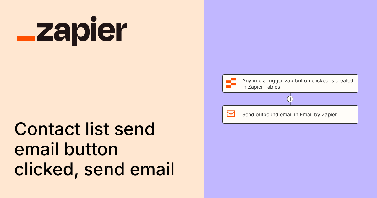 Zap Button Anytime a trigger zap button clicked is created in Zapier Tables, send ...