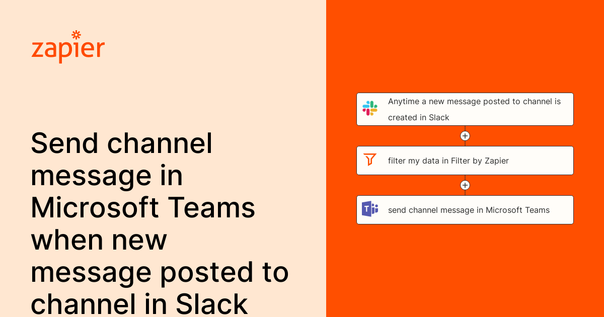 Anytime a new message posted to channel is created in Slack, filter my ...
