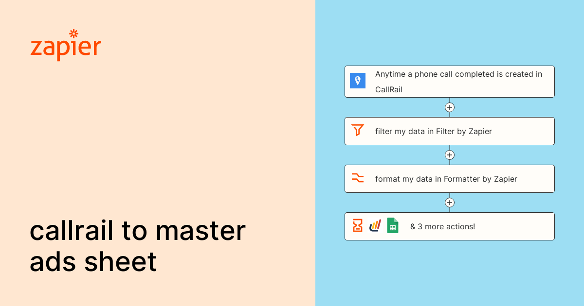 Anytime a phone call completed is created in CallRail, filter my data ...