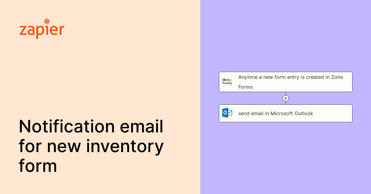 Anytime a new form entry is created in Zoho Forms, send email in